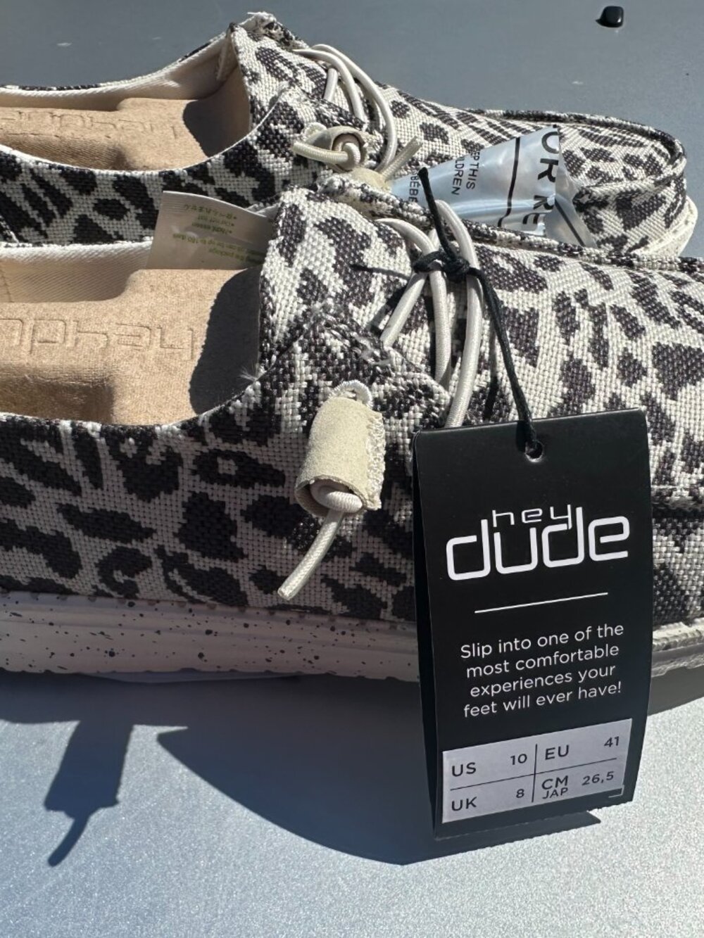 HEY DUDE WENDY CHEETAH GREY 10 - Picture 3 of 5